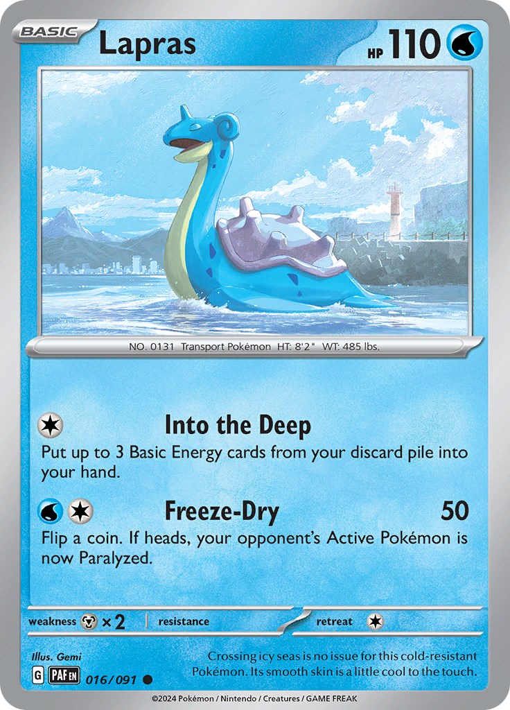 Lapras (016/091) [Scarlet & Violet: Paldean Fates] | Exor Games Dartmouth