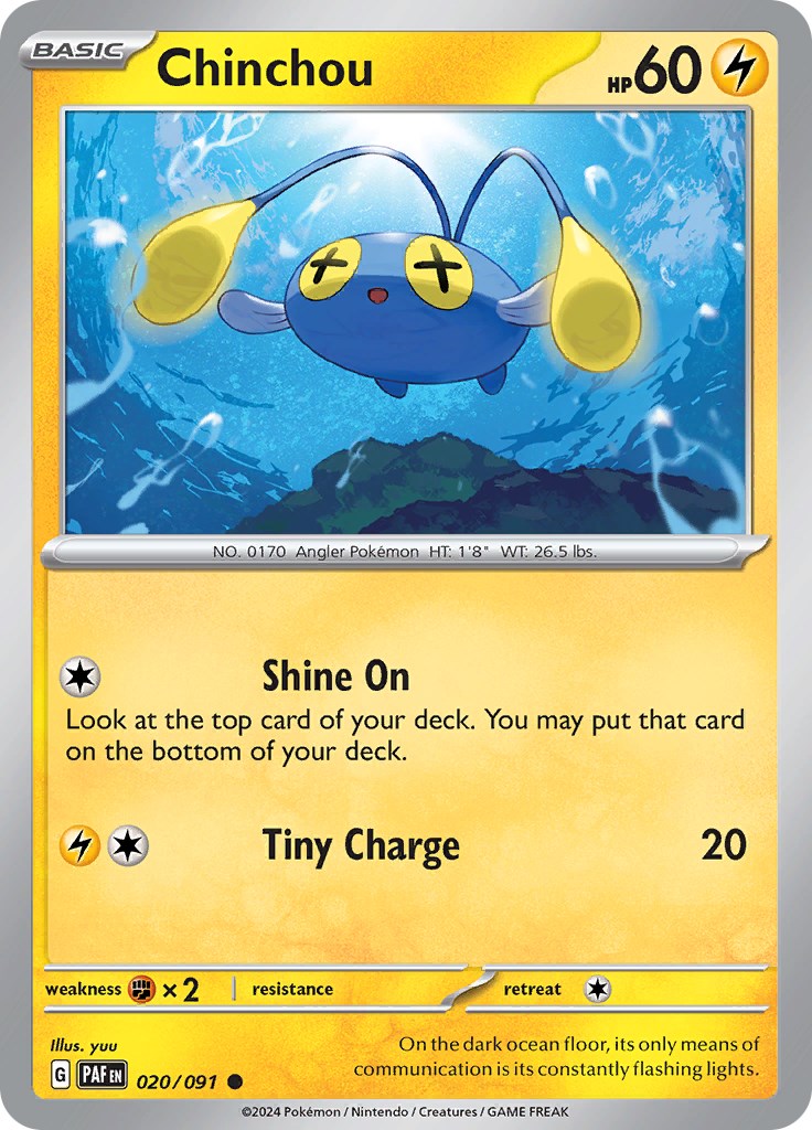 Chinchou (020/091) [Scarlet & Violet: Paldean Fates] | Exor Games Dartmouth