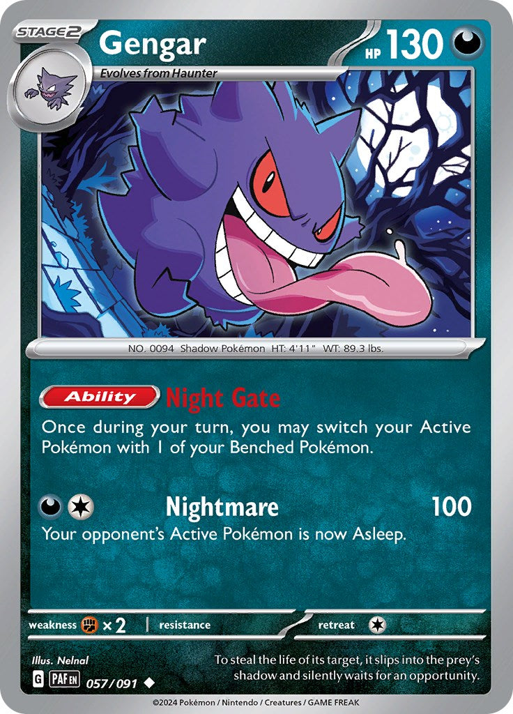 Gengar (057/091) [Scarlet & Violet: Paldean Fates] | Exor Games Dartmouth