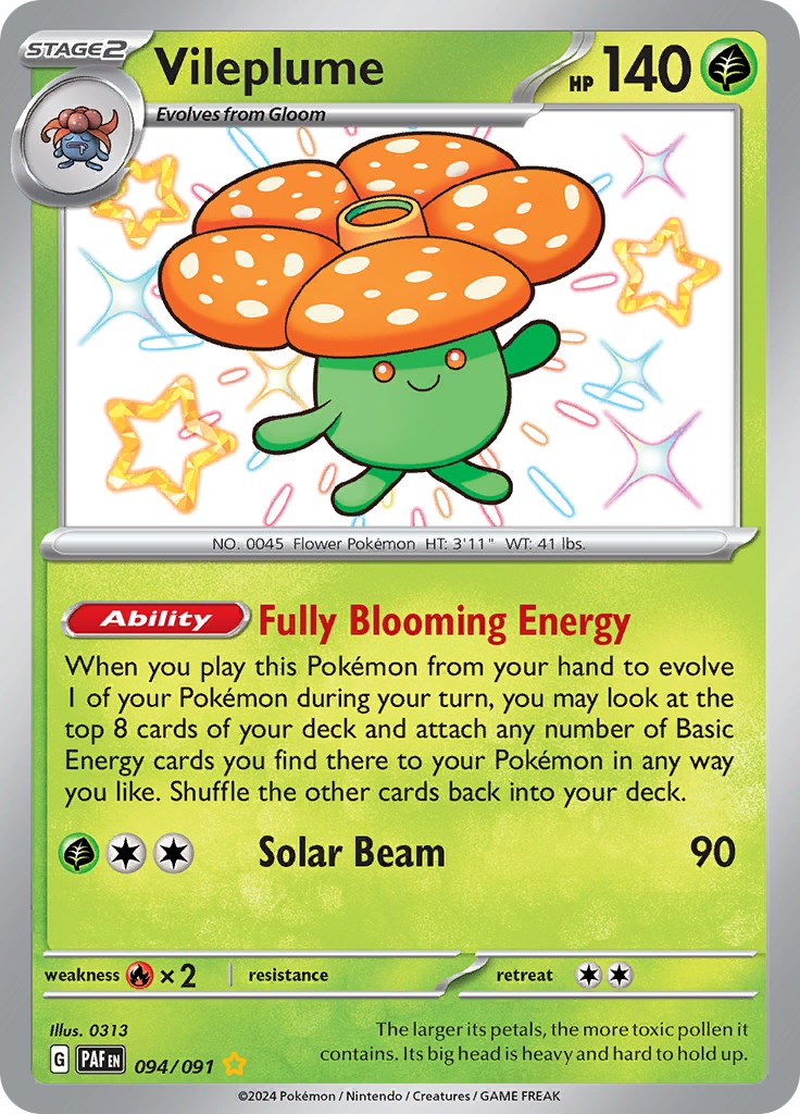 Vileplume (094/091) [Scarlet & Violet: Paldean Fates] | Exor Games Dartmouth