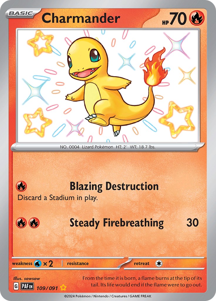 Charmander (109/091) [Scarlet & Violet: Paldean Fates] | Exor Games Dartmouth