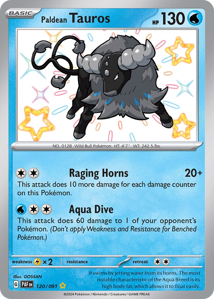 Paldean Tauros (120/091) [Scarlet & Violet: Paldean Fates] | Exor Games Dartmouth