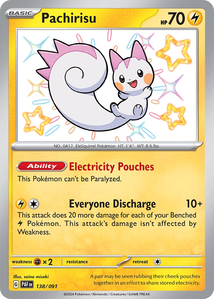 Pachirisu (138/091) [Scarlet & Violet: Paldean Fates] | Exor Games Dartmouth