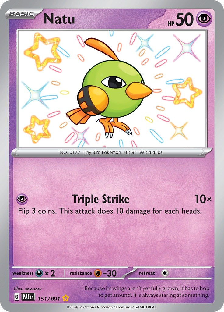 Natu (151/091) [Scarlet & Violet: Paldean Fates] | Exor Games Dartmouth