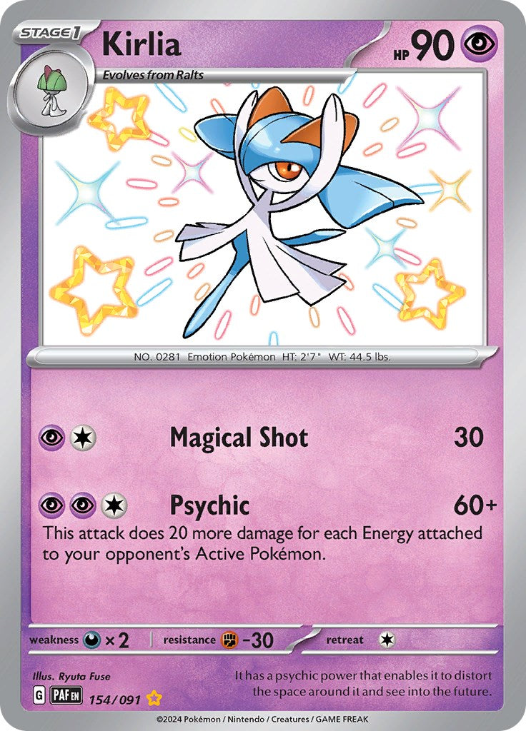 Kirlia (154/091) [Scarlet & Violet: Paldean Fates] | Exor Games Dartmouth