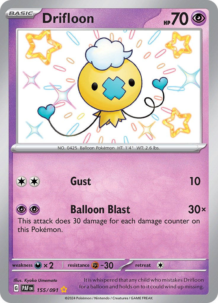 Drifloon (155/091) [Scarlet & Violet: Paldean Fates] | Exor Games Dartmouth