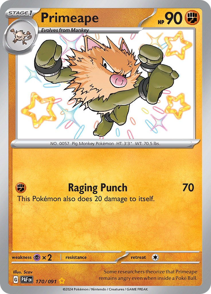 Primeape (170/091) [Scarlet & Violet: Paldean Fates] | Exor Games Dartmouth