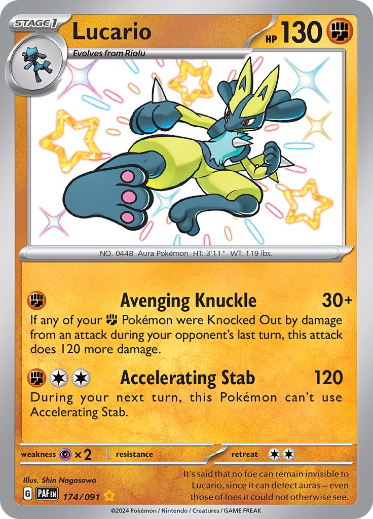 Lucario (174/091) [Scarlet & Violet: Paldean Fates] | Exor Games Dartmouth