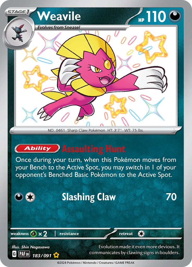 Weavile (183/091) [Scarlet & Violet: Paldean Fates] | Exor Games Dartmouth