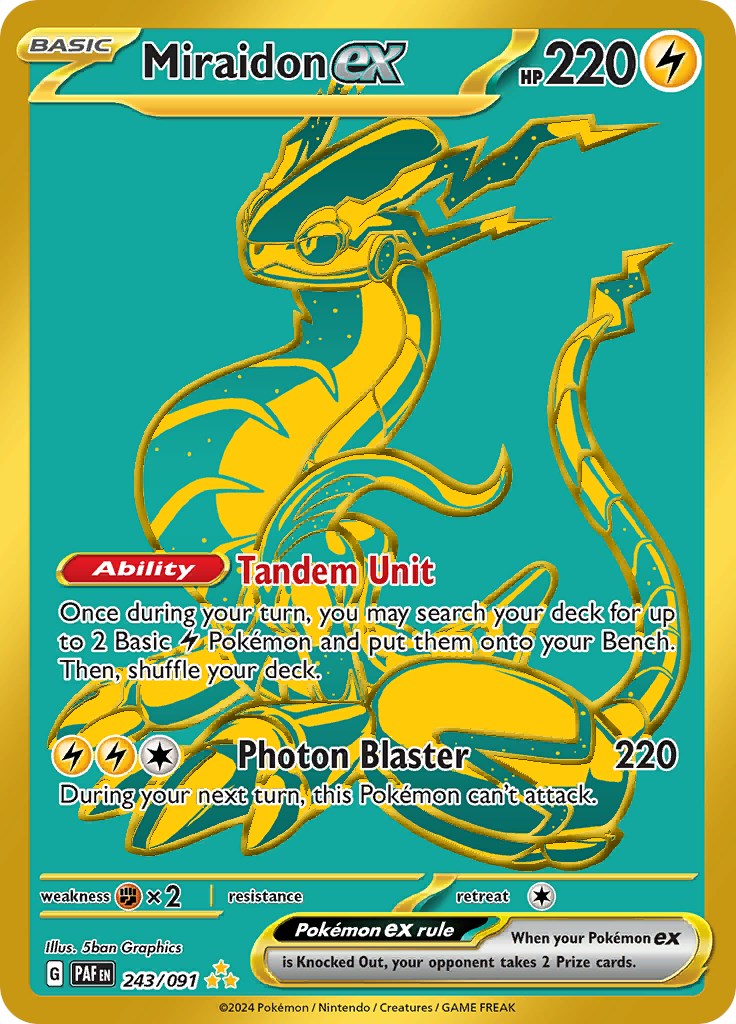 Miraidon ex (243/091) [Scarlet & Violet: Paldean Fates] | Exor Games Dartmouth