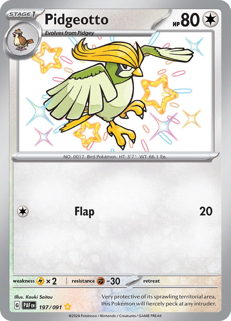 Pidgeotto (197/091) [Scarlet & Violet: Paldean Fates] | Exor Games Dartmouth