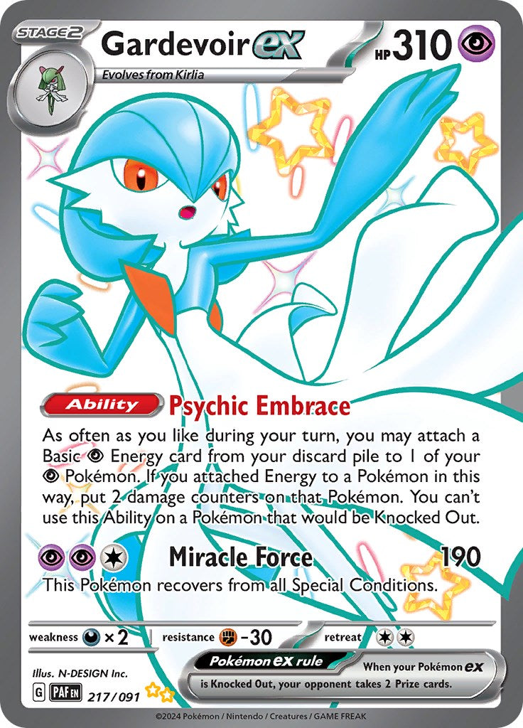 Gardevoir ex (217/091) [Scarlet & Violet: Paldean Fates] | Exor Games Dartmouth