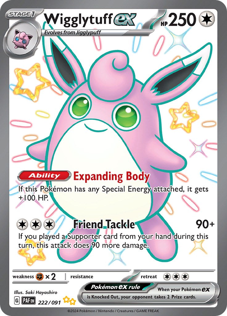 Wigglytuff ex (222/091) [Scarlet & Violet: Paldean Fates] | Exor Games Dartmouth