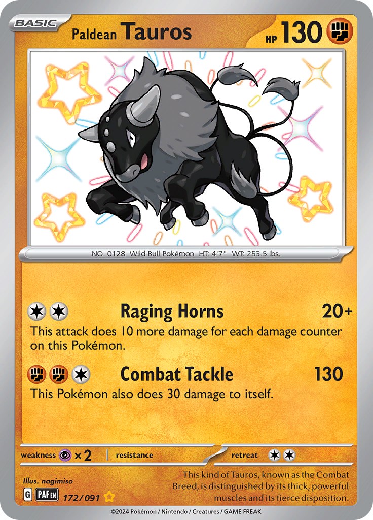 Paldean Tauros (172/091) [Scarlet & Violet: Paldean Fates] | Exor Games Dartmouth