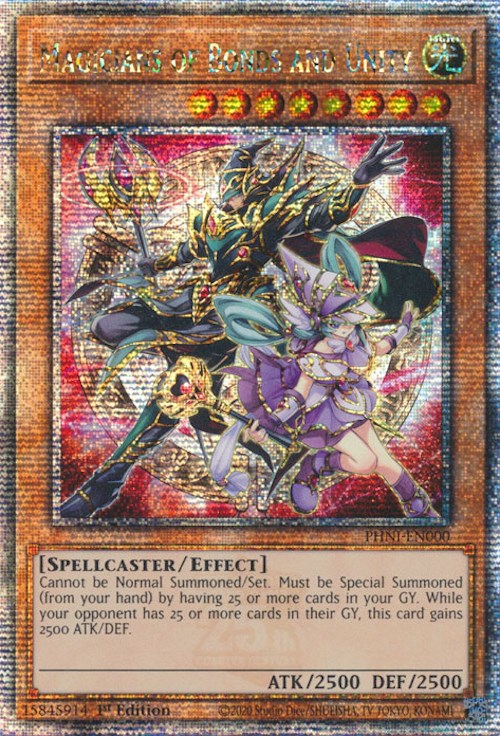 Magicians of Bonds and Unity [PHNI-EN000] Quarter Century Secret Rare | Exor Games Dartmouth