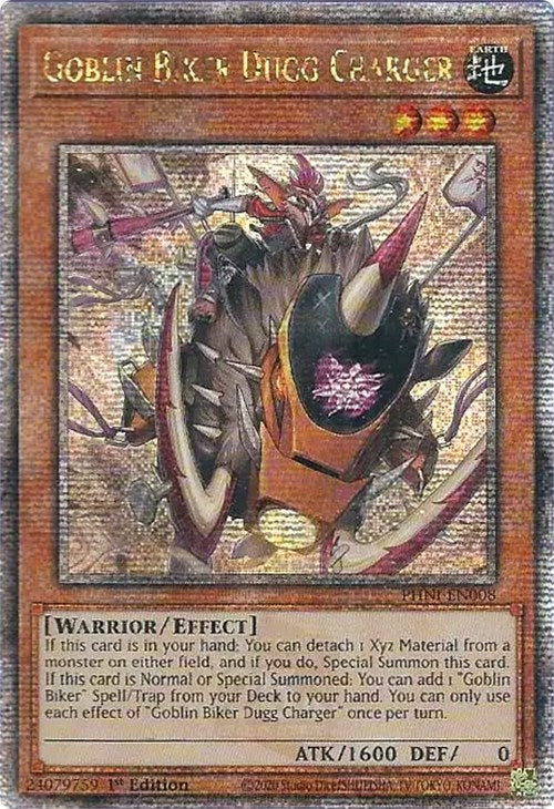 Goblin Biker Dugg Charger [PHNI-EN008] Quarter Century Secret Rare | Exor Games Dartmouth
