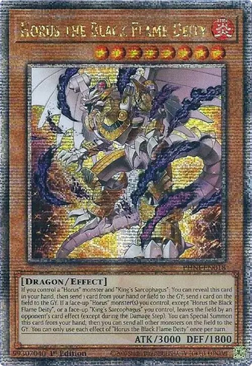 Horus the Black Flame Deity [PHNI-EN018] Quarter Century Secret Rare | Exor Games Dartmouth
