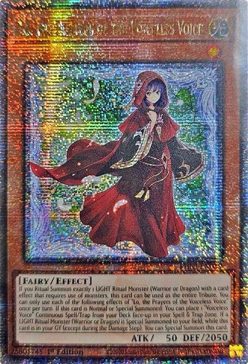 Lo, the Prayers of the Voiceless Voice [PHNI-EN019] Quarter Century Secret Rare | Exor Games Dartmouth