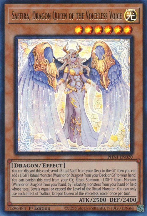 Saffira, Dragon Queen of the Voiceless Voice [PHNI-EN020] Ultra Rare | Exor Games Dartmouth