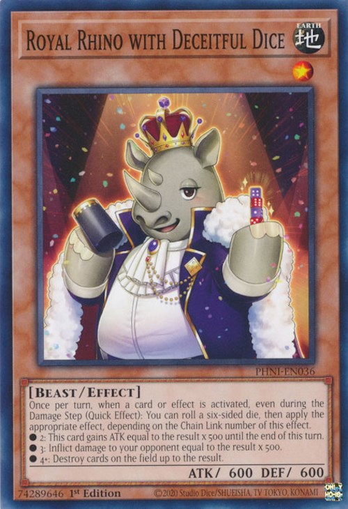Royal Rhino with Deceitful Dice [PHNI-EN036] Common | Exor Games Dartmouth