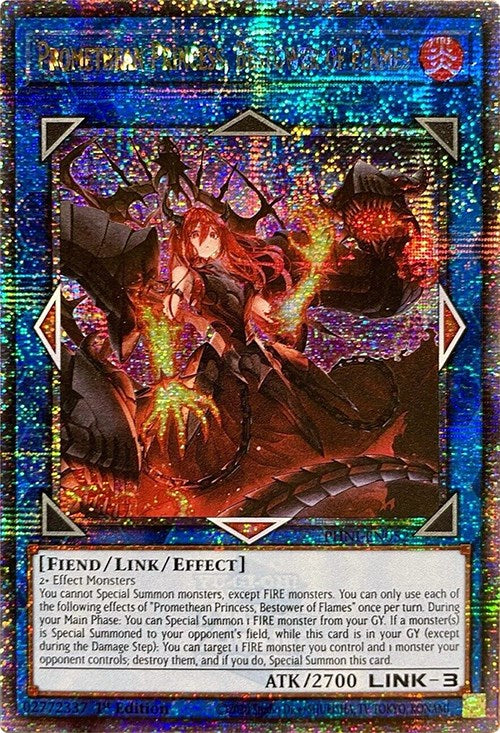 Promethean Princess, Bestower of Flames [PHNI-EN052] Quarter Century Secret Rare | Exor Games Dartmouth