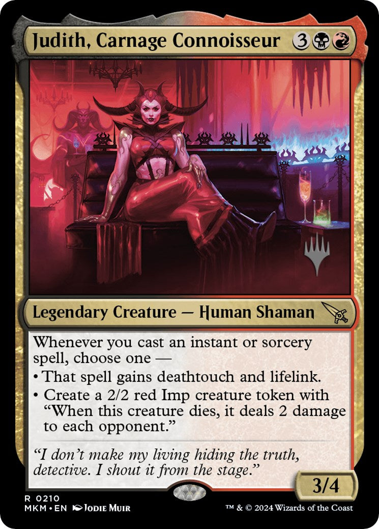 Judith, Carnage Connoisseur (Promo Pack) [Murders at Karlov Manor Promos] | Exor Games Dartmouth