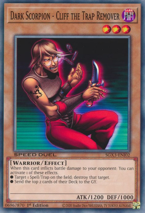 Dark Scorpion - Cliff the Trap Remover [SGX3-ENI02] Common | Exor Games Dartmouth