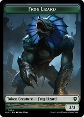 Storm Crow // Frog Lizard Double-Sided Token [Bloomburrow Commander Tokens] | Exor Games Dartmouth