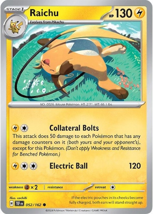 Raichu (052/162) [Scarlet & Violet: Temporal Forces] | Exor Games Dartmouth