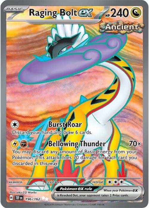 Raging Bolt ex (196/162) [Scarlet & Violet: Temporal Forces] | Exor Games Dartmouth