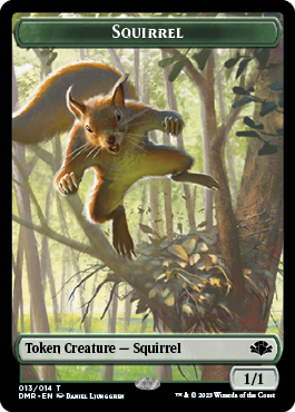 Goblin // Squirrel Double-Sided Token [Dominaria Remastered Tokens] | Exor Games Dartmouth