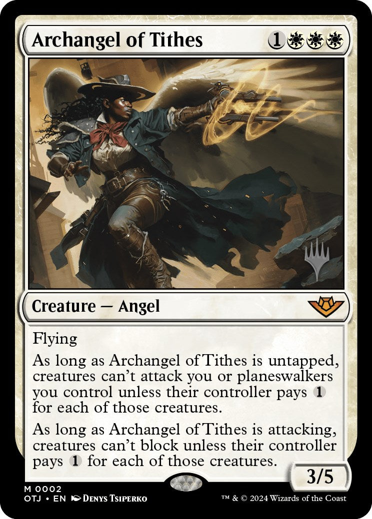 Archangel of Tithes (Promo Pack) [Outlaws of Thunder Junction Promos] | Exor Games Dartmouth