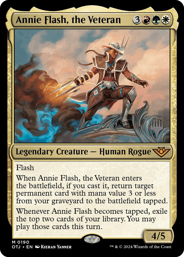 Annie Flash, the Veteran (Promo Pack) [Outlaws of Thunder Junction Promos] | Exor Games Dartmouth