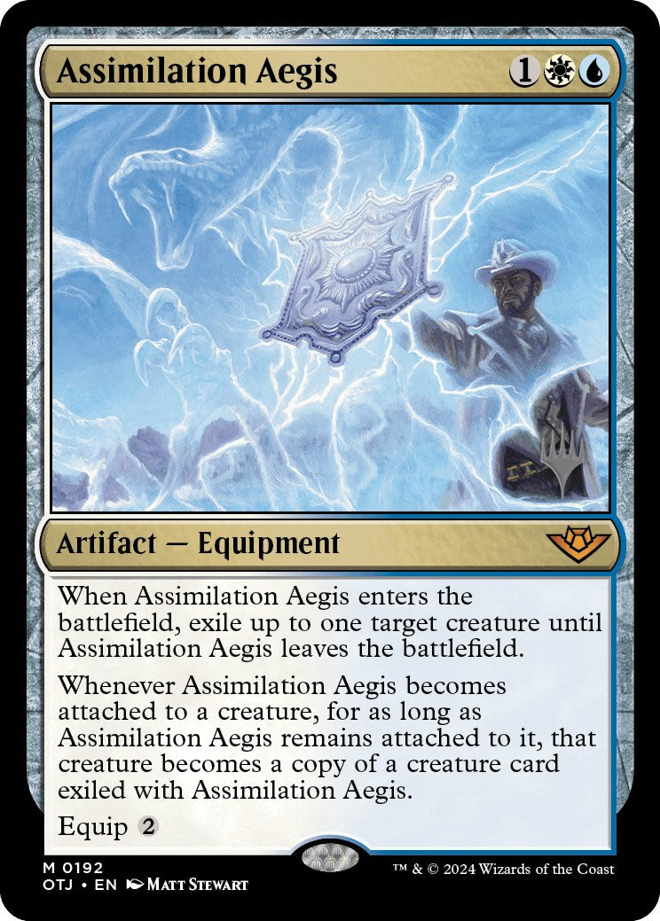 Assimilation Aegis (Promo Pack) [Outlaws of Thunder Junction Promos] | Exor Games Dartmouth