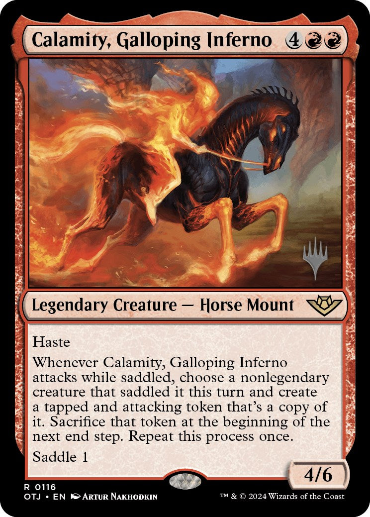 Calamity, Galloping Inferno (Promo Pack) [Outlaws of Thunder Junction Promos] | Exor Games Dartmouth