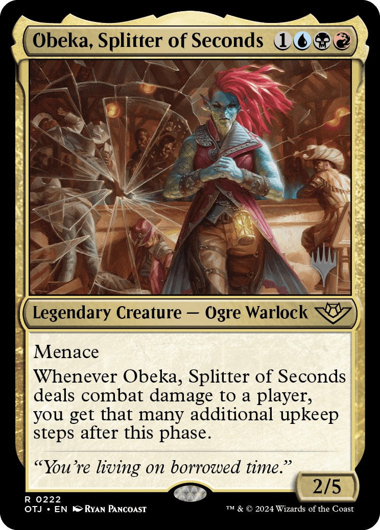 Obeka, Splitter of Seconds (Promo Pack) [Outlaws of Thunder Junction Promos] | Exor Games Dartmouth
