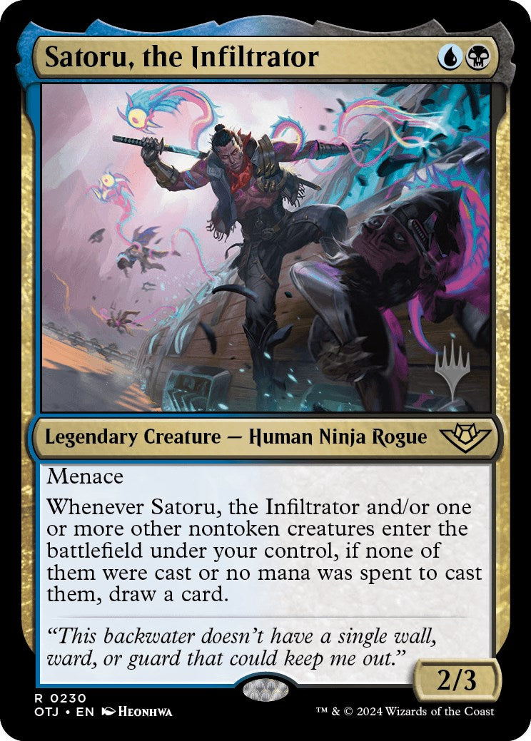 Satoru, the Infiltrator (Promo Pack) [Outlaws of Thunder Junction Promos] | Exor Games Dartmouth