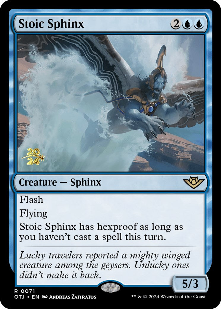 Stoic Sphinx [Outlaws of Thunder Junction Prerelease Promos] | Exor Games Dartmouth