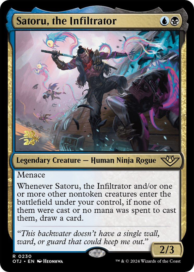 Satoru, the Infiltrator [Outlaws of Thunder Junction Prerelease Promos] | Exor Games Dartmouth