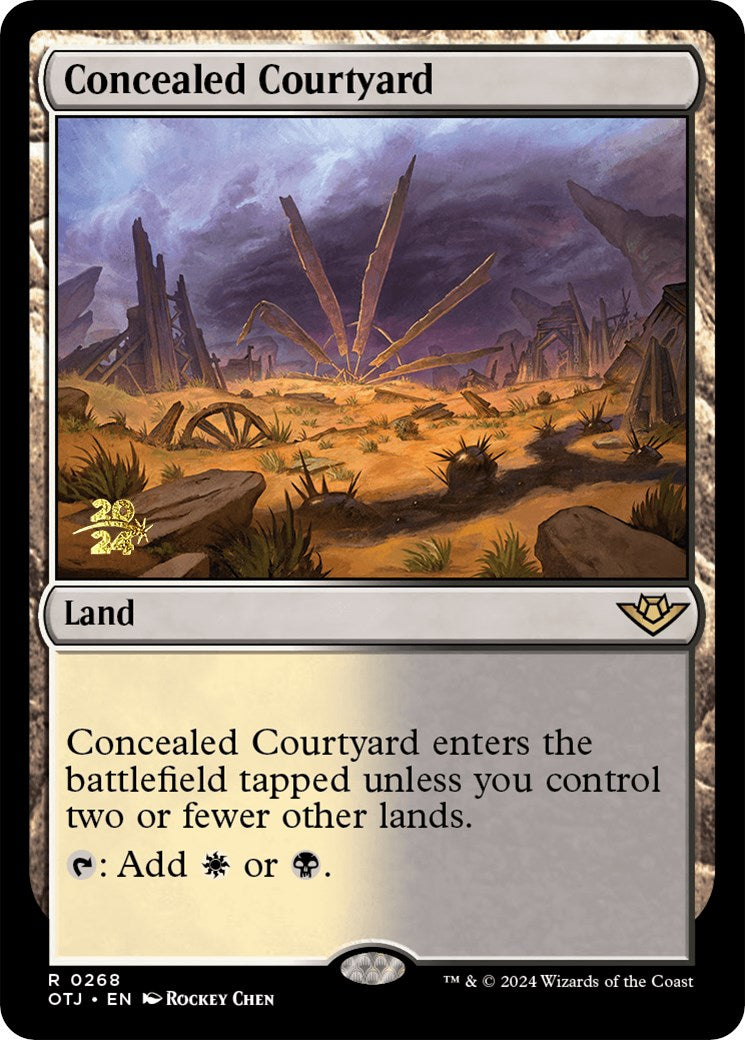 Concealed Courtyard (OTJ) [Outlaws of Thunder Junction Prerelease Promos] | Exor Games Dartmouth