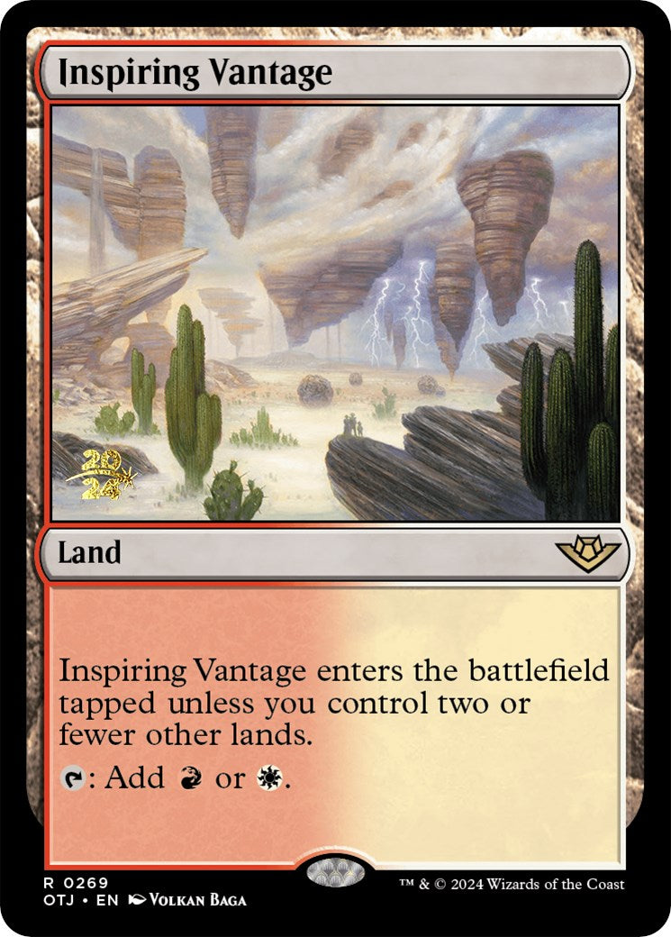 Inspiring Vantage (OTJ) [Outlaws of Thunder Junction Prerelease Promos] | Exor Games Dartmouth