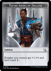 Soldier // Teferi Akosa of Zhalfir Emblem Double-Sided Token [March of the Machine Tokens] | Exor Games Dartmouth