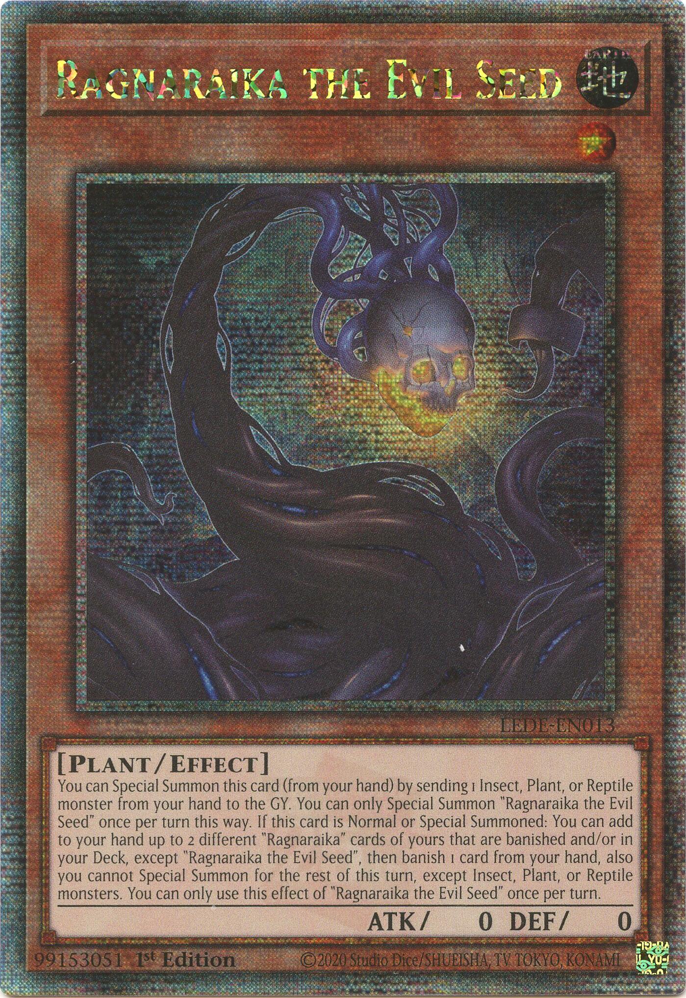 Ragnaraika the Evil Seed [LEDE-EN013] Quarter Century Secret Rare | Exor Games Dartmouth