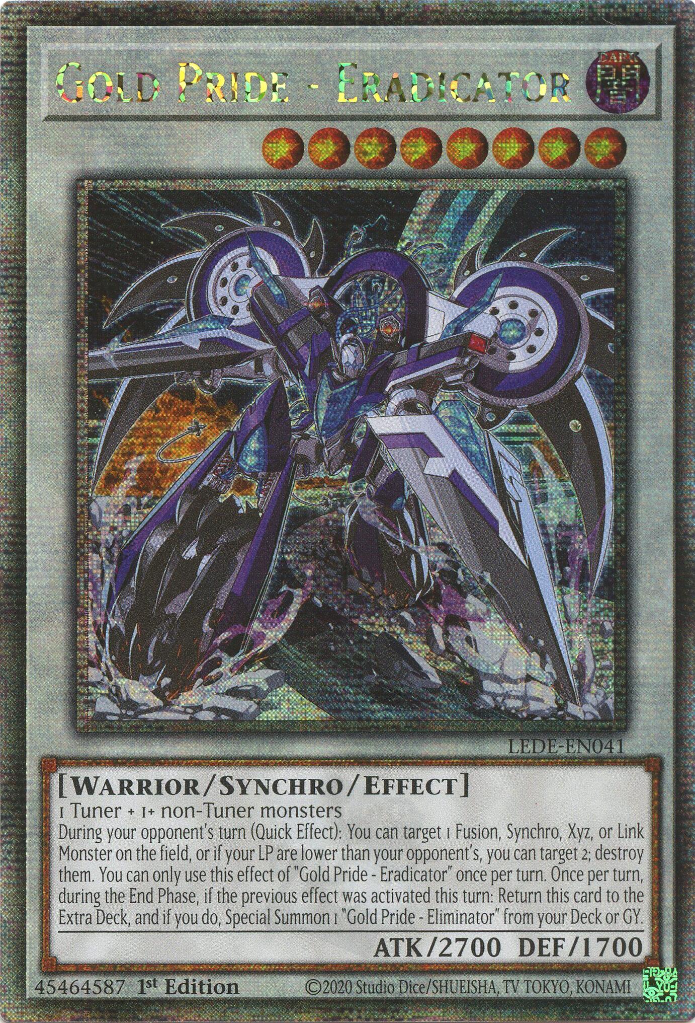 Gold Pride - Eradicator (Quarter Century Secret Rare) [LEDE-EN041] Quarter Century Secret Rare | Exor Games Dartmouth