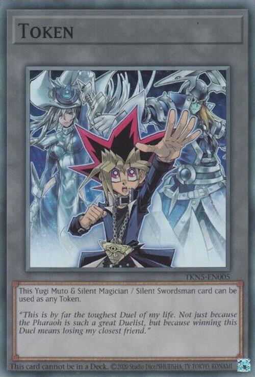 Token: Yugi Muto and Silent Magician and Silent Swordsman [TKN5-EN005] Super Rare | Exor Games Dartmouth