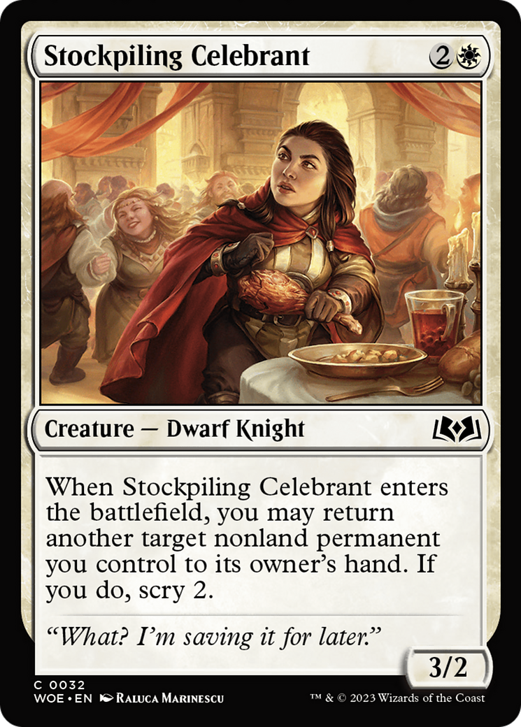 Stockpiling Celebrant [Wilds of Eldraine] | Exor Games Dartmouth