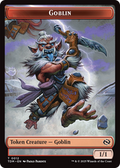 Goblin // Warrior Double-Sided Token [Tarkir: Dragonstorm Tokens] | Exor Games Dartmouth
