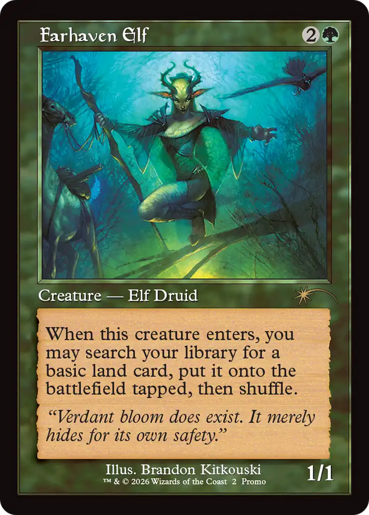 Farhaven Elf (Retro Frame) [Wizards Play Network 2026] | Exor Games Dartmouth