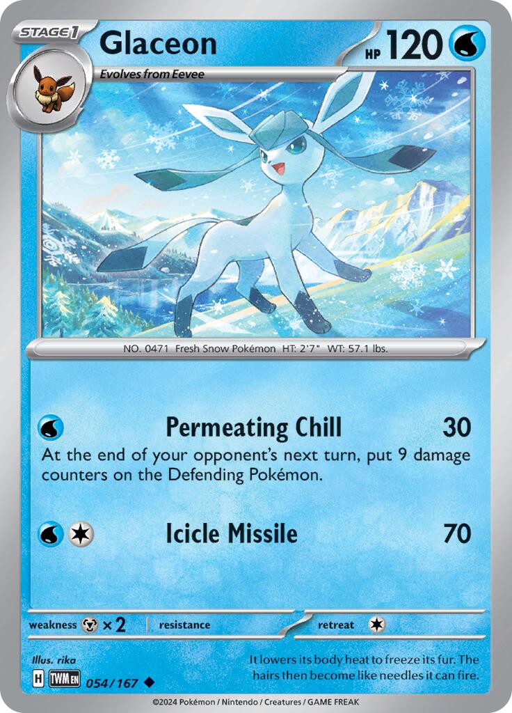 Glaceon (054/167) [Scarlet & Violet: Twilight Masquerade] | Exor Games Dartmouth