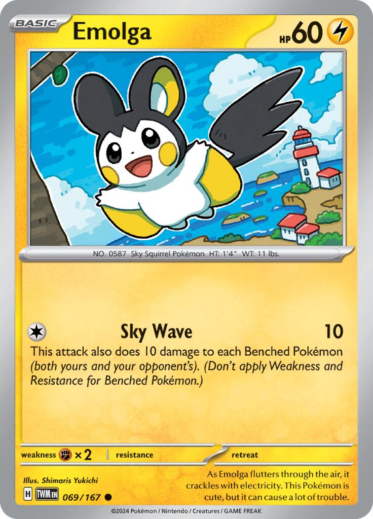 Emolga (069/167) [Scarlet & Violet: Twilight Masquerade] | Exor Games Dartmouth